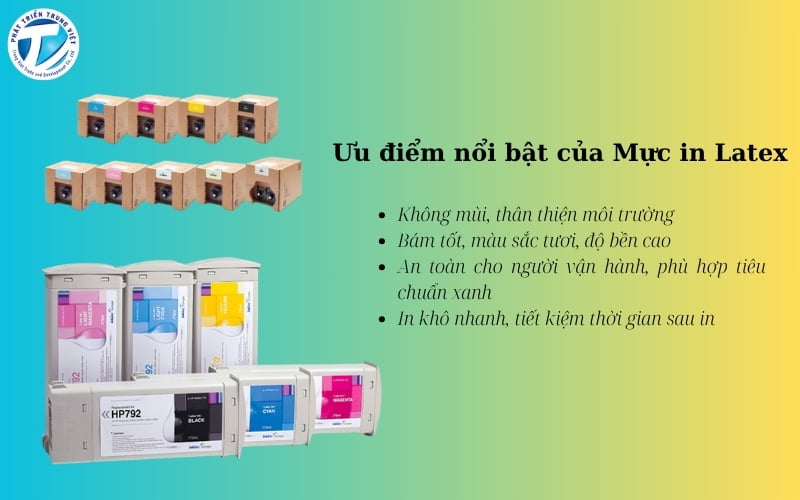 Những ưu điểm nổi bật của mực in latex